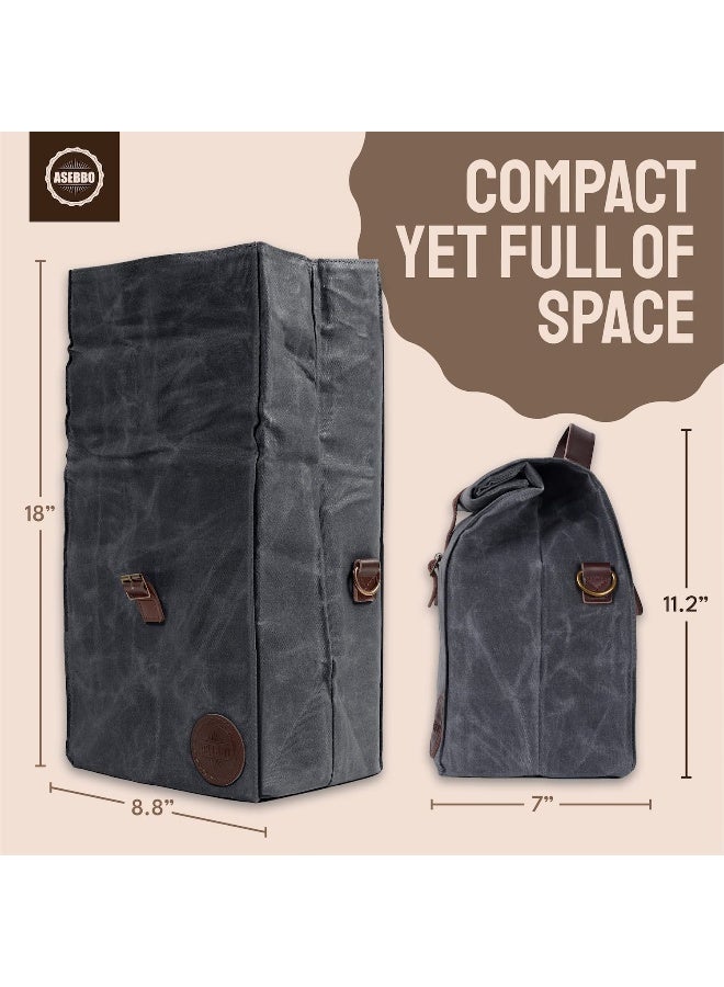 ASEBBO Insulated Lunch Bag for Women & Men (Grey) - Image 5